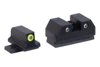 Optic-height night sight set for P365 with yellow front ring.